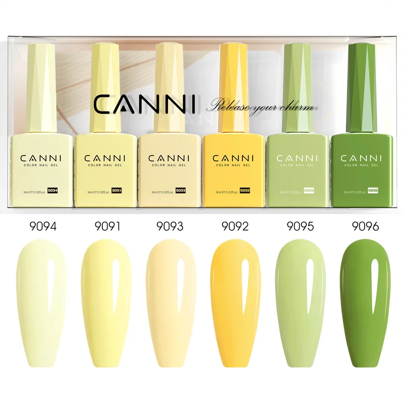 CANNI HEMA FREE UV/LED gél lakk szett 6x9ml - 2332