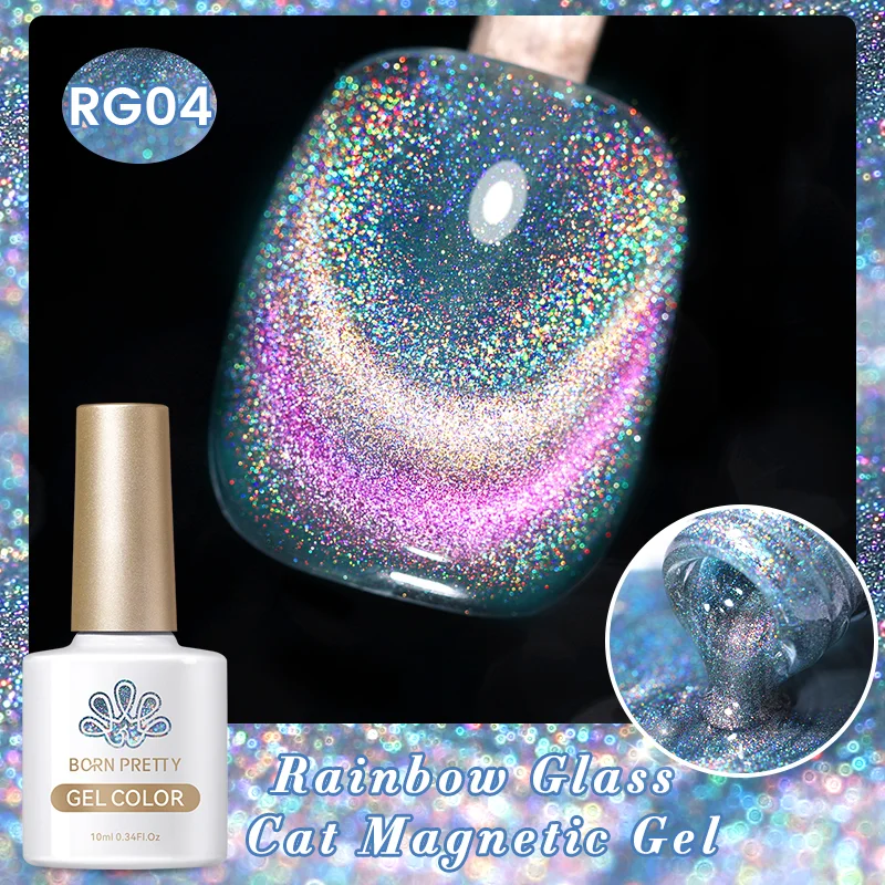 Born Pretty Cat Magnetic UV/LED gél lakk 10 ml - RG04
