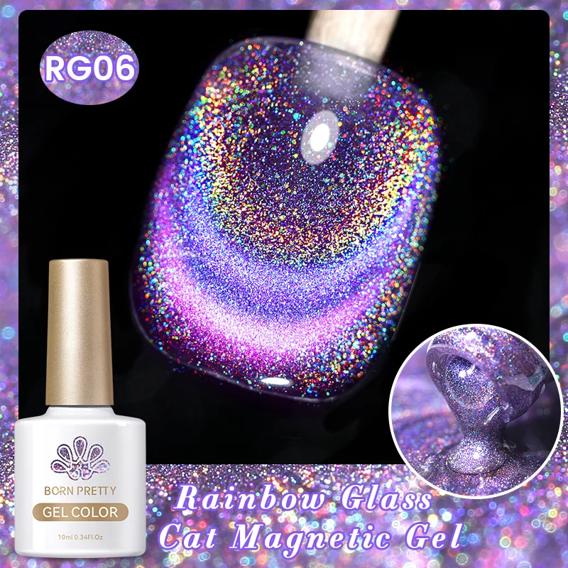 Born Pretty Cat Magnetic UV/LED gél lakk 10 ml - RG06