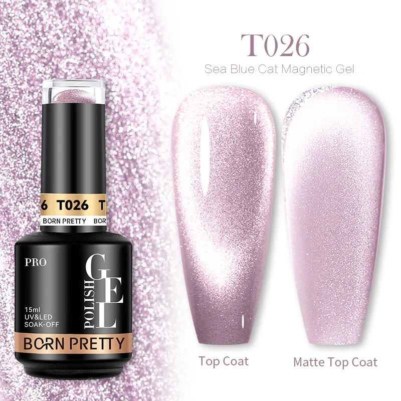 BORN PRETTY PRO UV/LED gél lakk 15 ml - T026 - Sea Blue Cat Magnetic