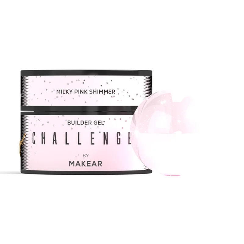 MAKEAR Challengel Builder Gel 15ml - No.HG12 Milky Pink Shimmer