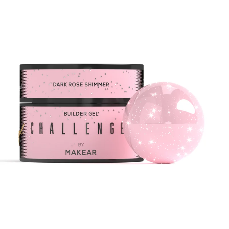 MAKEAR Challengel Builder Gel 15ml - No.HG15 Dark Rose Shimmer