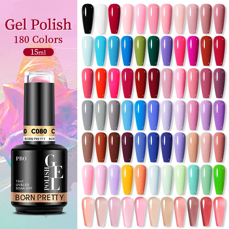 BORN PRETTY Pro UV/LED teljes gél lakk szett - 180 szín + paletta