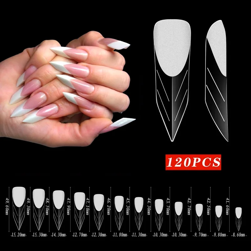 Poly Gél Tip szett - 120 db - No.05 -  Edge