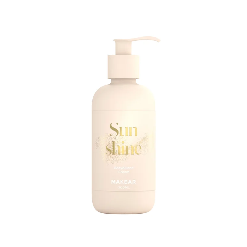 MAKEAR Kéz- és testápoló krém 300ml - parfüm illattal, aranyló mica részecskékkel - SUNSHINE