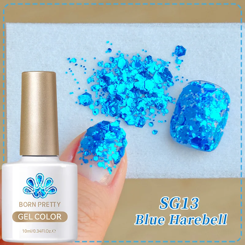 Born Pretty UV/LED gél lakk 10 ml - SG13 - Blue Harebell