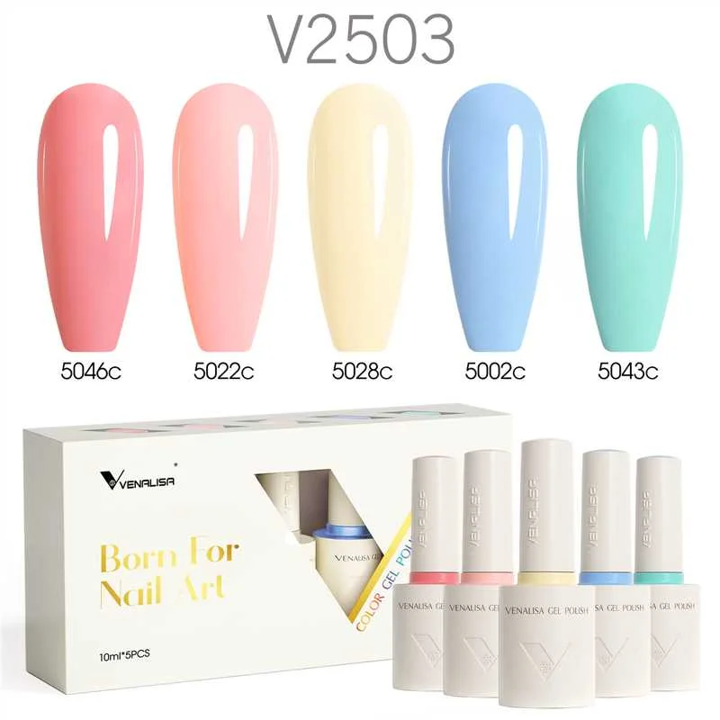 Venalisa 5 db-os UV/LED Gél lakk szett - 5x10 ml - V2503