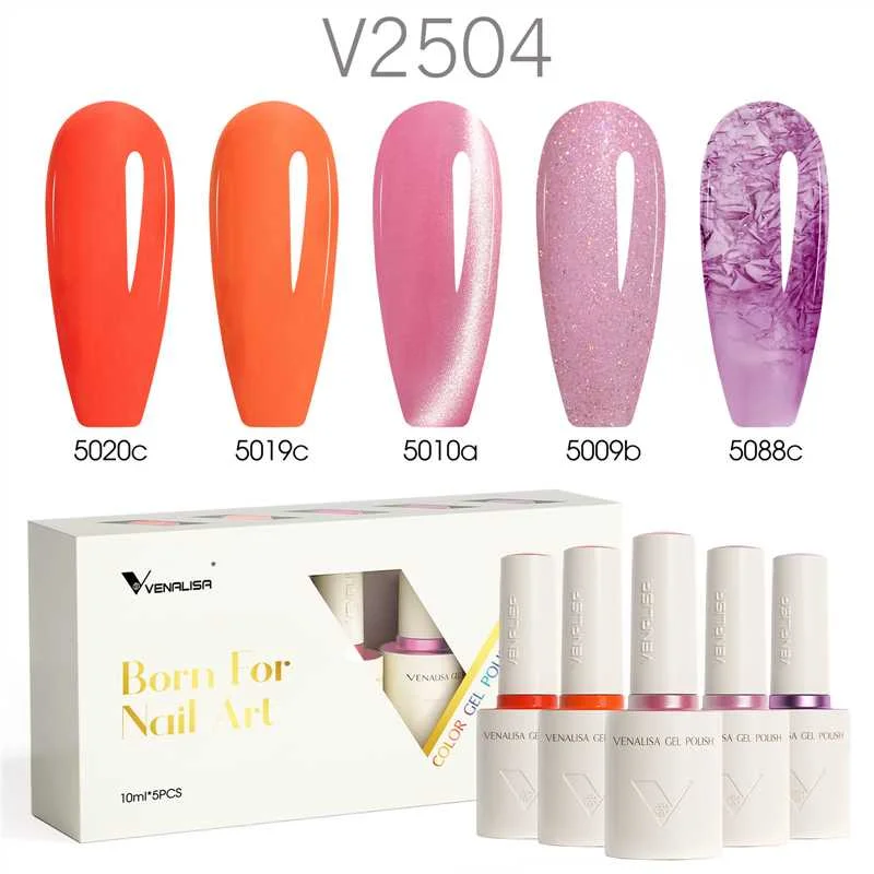 Venalisa 5 db-os UV/LED Gél lakk szett - 5x10 ml - V2504