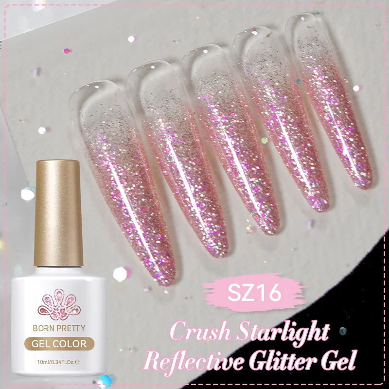 Born Pretty UV/LED gél lakk 10 ml - SZ16 - Crush Starlight