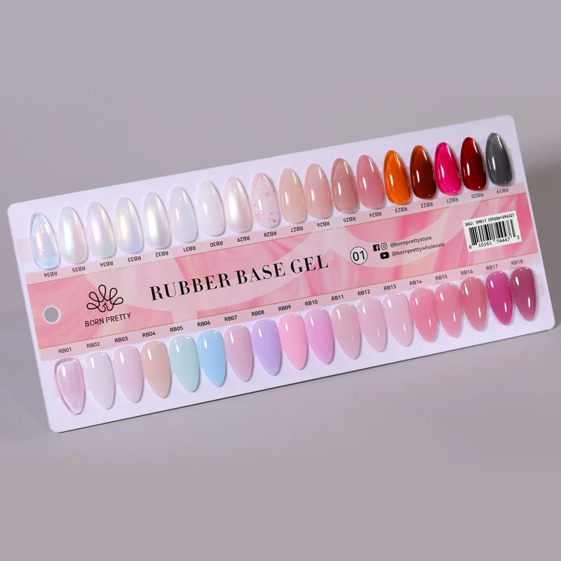 Born Pretty PRO paletta - Rubber Base Gel - hosszú