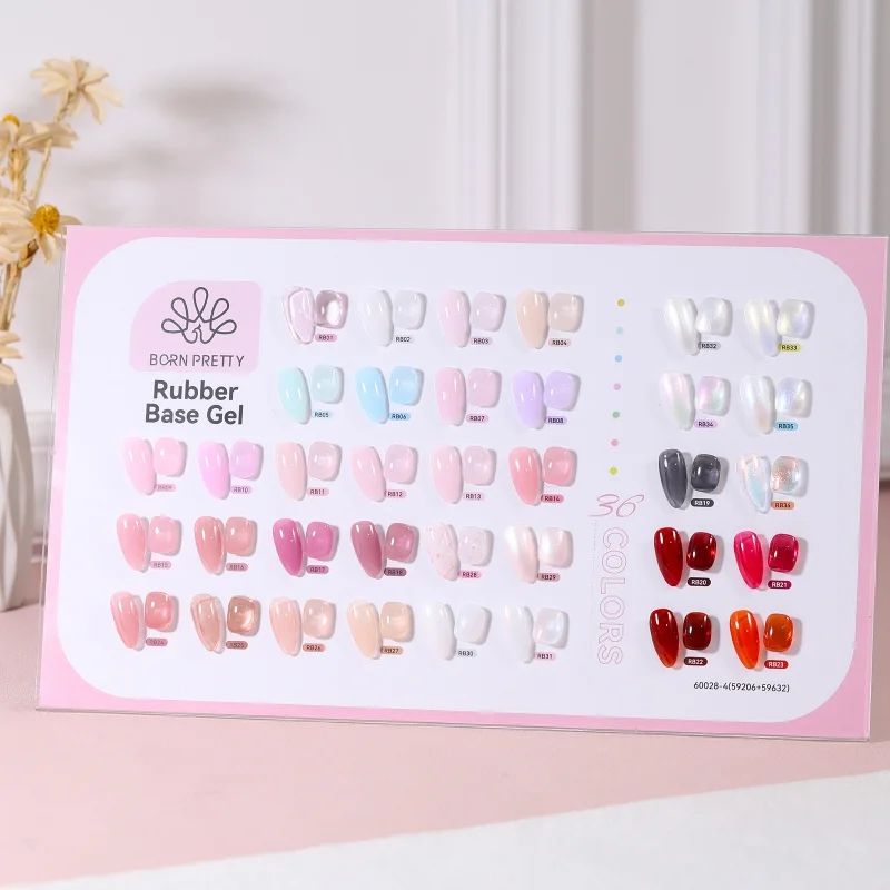 Born Pretty PRO paletta - Rubber Base Gel - magas