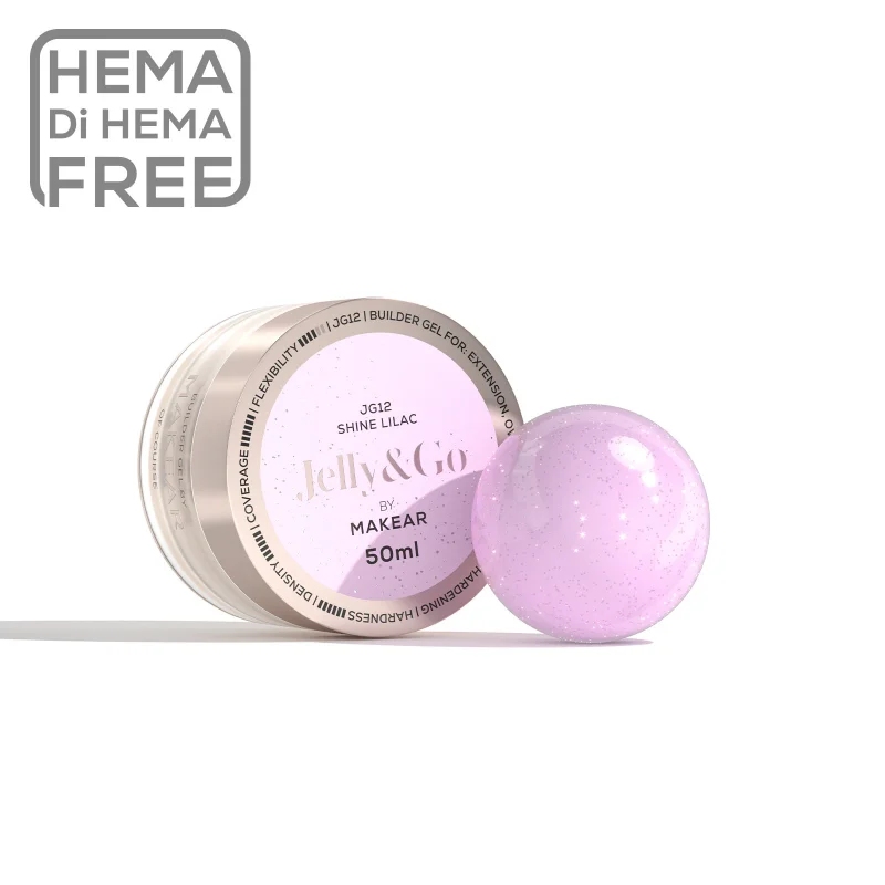 MAKEAR JELLY&GO Builder Gél 50ml No.JG12 - Shine Lilac