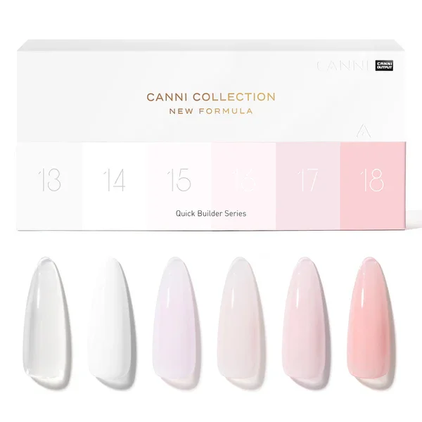 CANNI HEMA FREE Quick Builder Gel szett - 6x9 ml - Q1