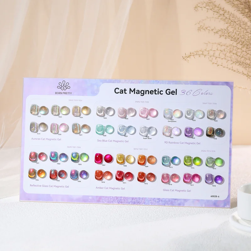 Born Pretty PRO paletta - Cat Eye Gél lakkok T001-T036