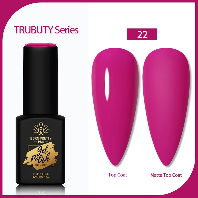 Born Pretty Trubuty UV/LED HEMA FREE gél lakk 15 ml - No.022