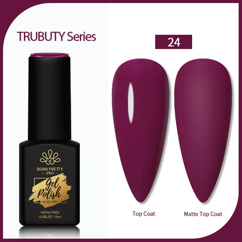Born Pretty Trubuty UV/LED HEMA FREE gél lakk 15 ml - No.024