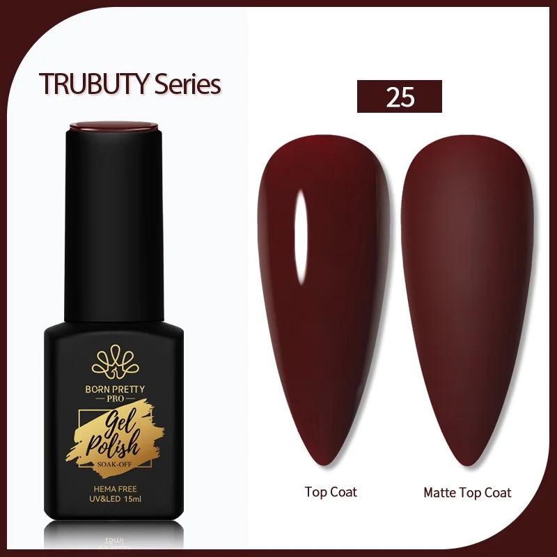 Born Pretty Trubuty UV/LED HEMA FREE gél lakk 15 ml - No.025