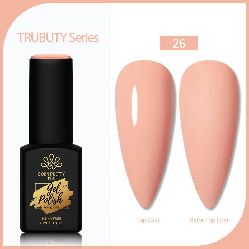 Born Pretty Trubuty UV/LED HEMA FREE gél lakk 15 ml - No.026