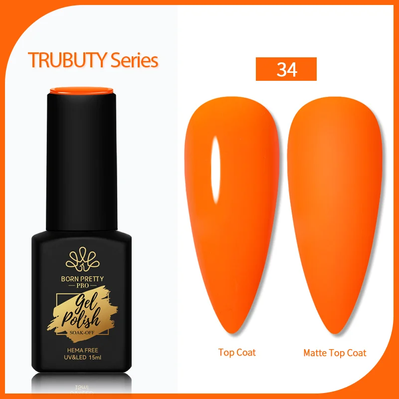 Born Pretty Trubuty UV/LED HEMA FREE gél lakk 15 ml - No.034