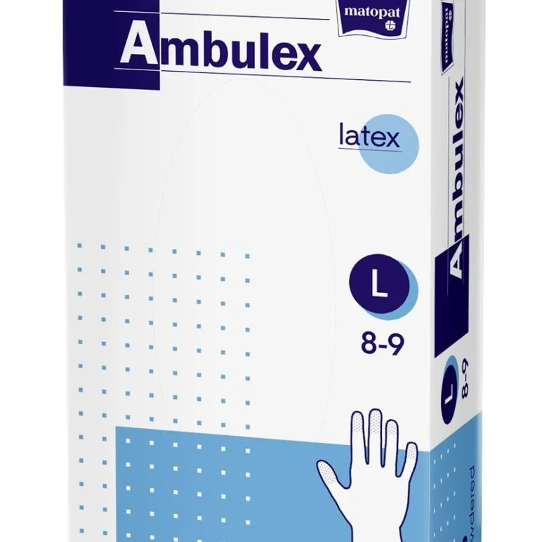 Ambulex Púderes Latex gumikesztyű - L méret 100 db