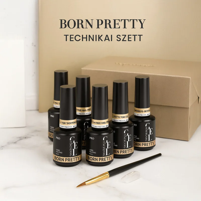 Born Pretty PRO - Technikai szett - 6x15 ml  (prep/primer/base/top/matt/remover)