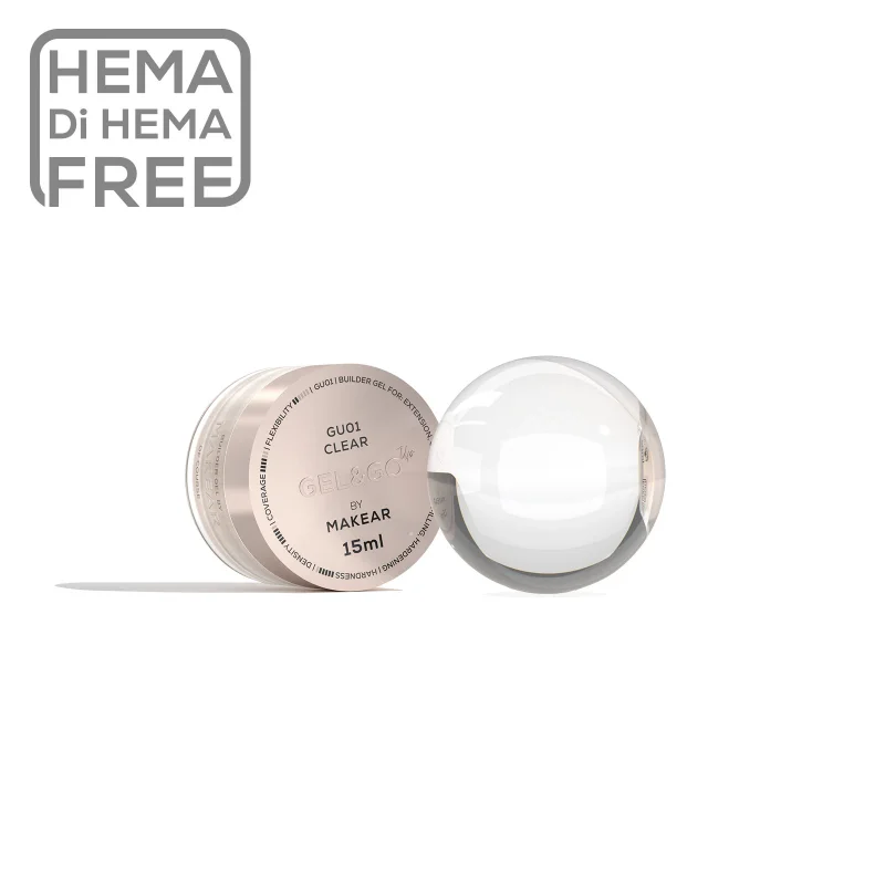 MAKEAR Gel&Go UP Builder Gél -  GU01 - Clear - 15ml