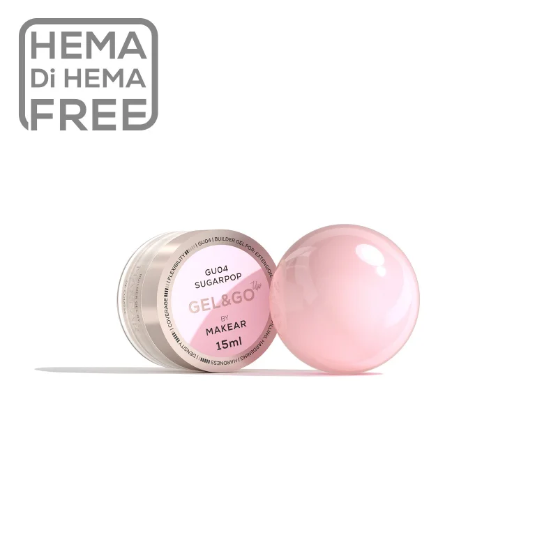 MAKEAR Gel&Go UP Builder Gél 15 ml - GU04 - Sugarpop