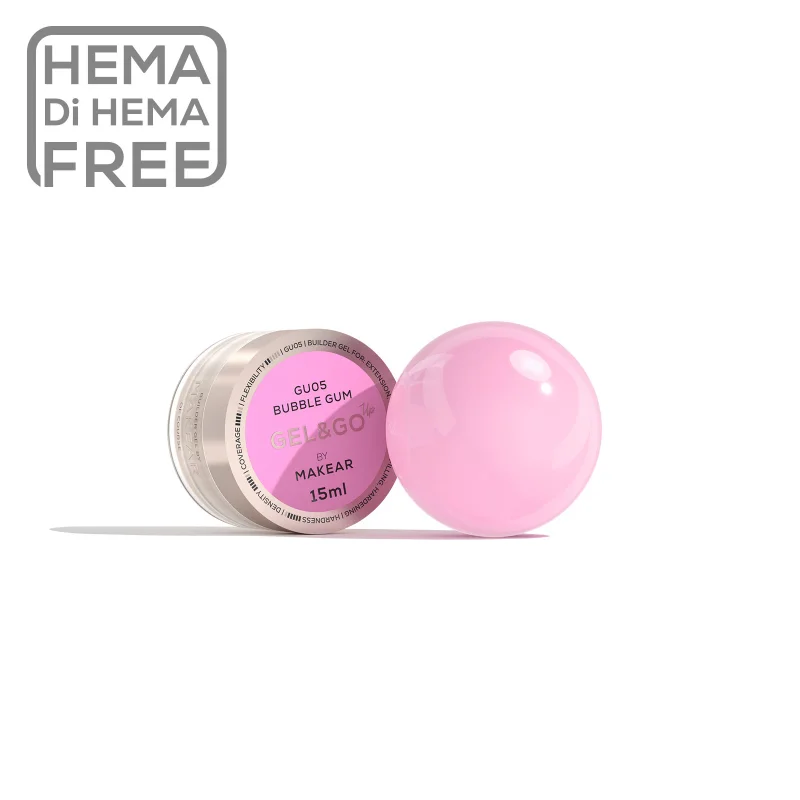 MAKEAR Gel&Go UP Builder Gél 15 ml - GU05 - Bubble Gum