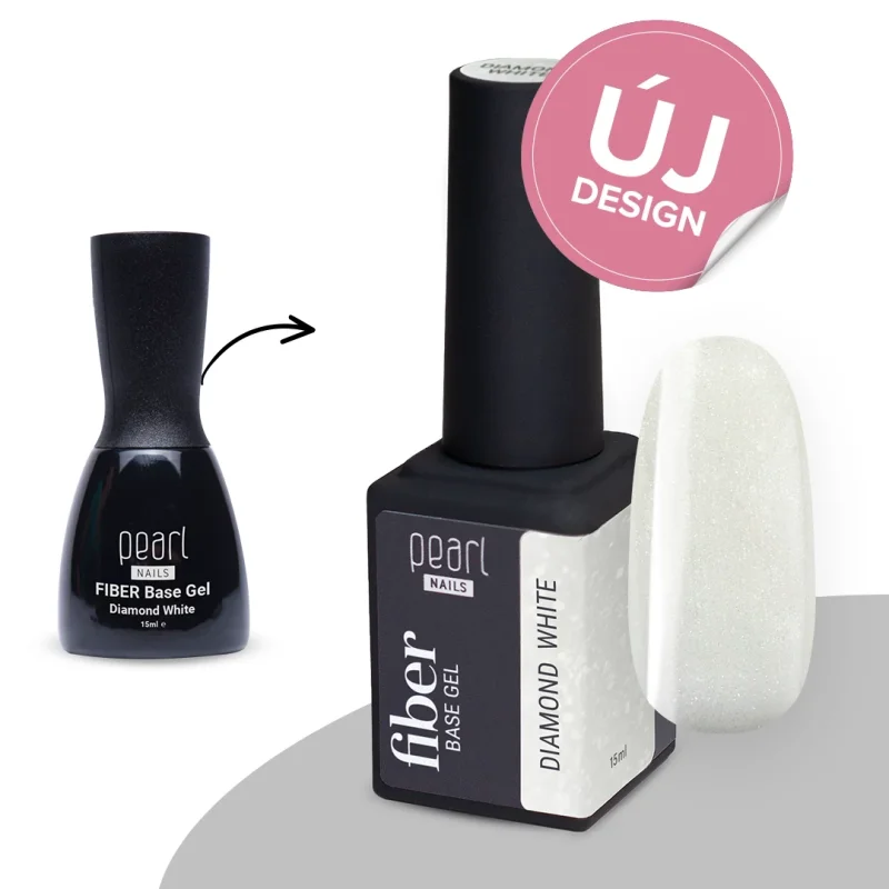 Pearl Nails Fiber Base Gel 15ml - Diamond White