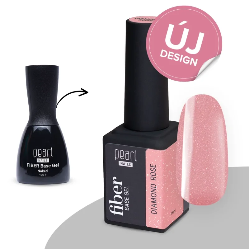 Pearl Nails Fiber Base Gel 15ml - Diamond Rose