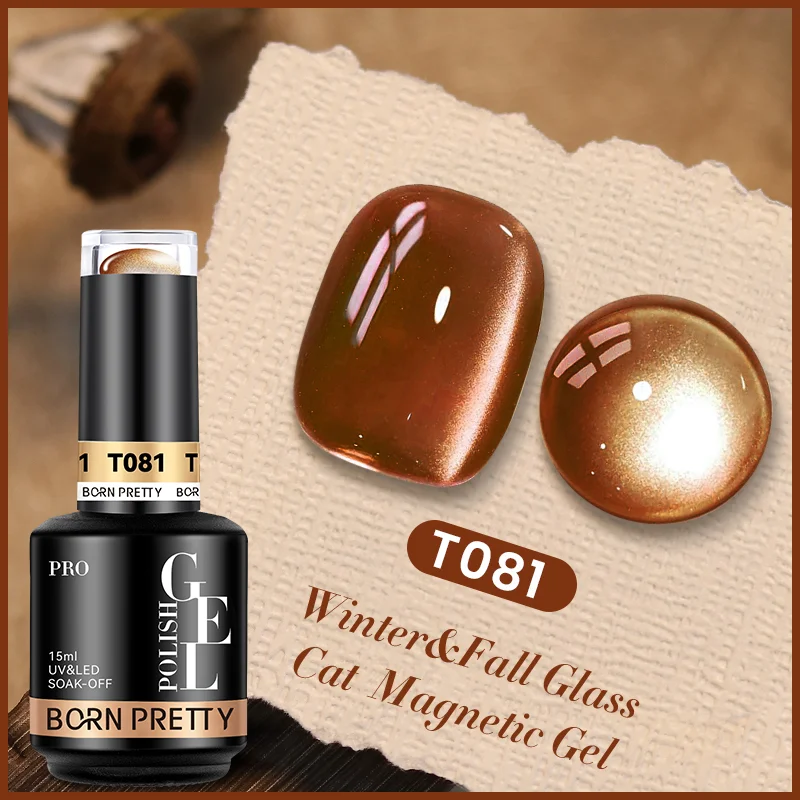 BORN PRETTY PRO UV/LED gél lakk 15 ml - T081 - Glass Beads Cat Magnetic