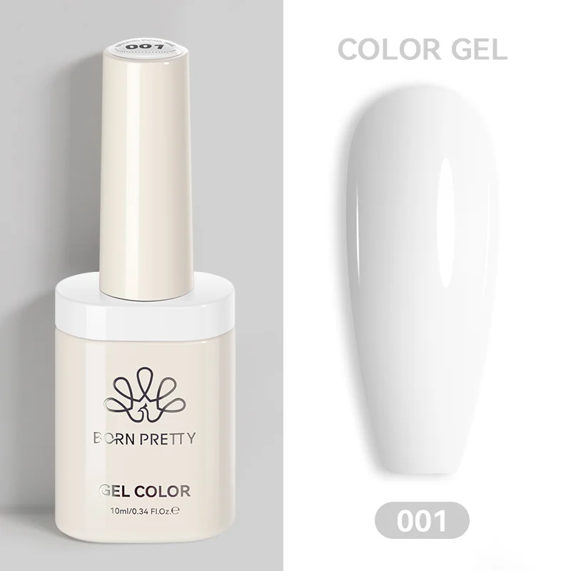 Born Pretty TERRA UV/LED gél lakk 10 ml - No.001 - Hema-Free White