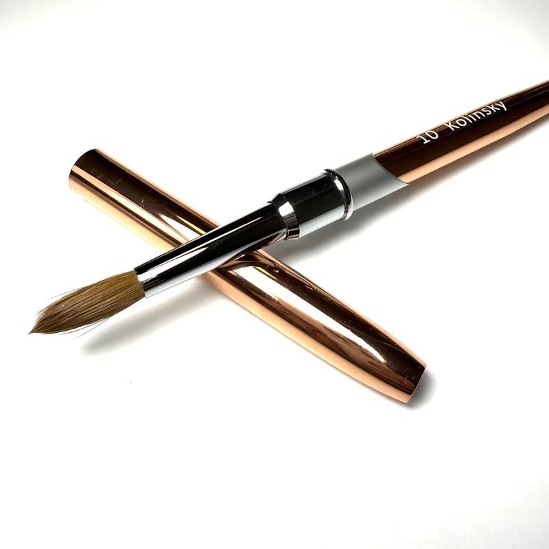 Prémium 100% Kolinsky porcelán ecset #10 Rosegold