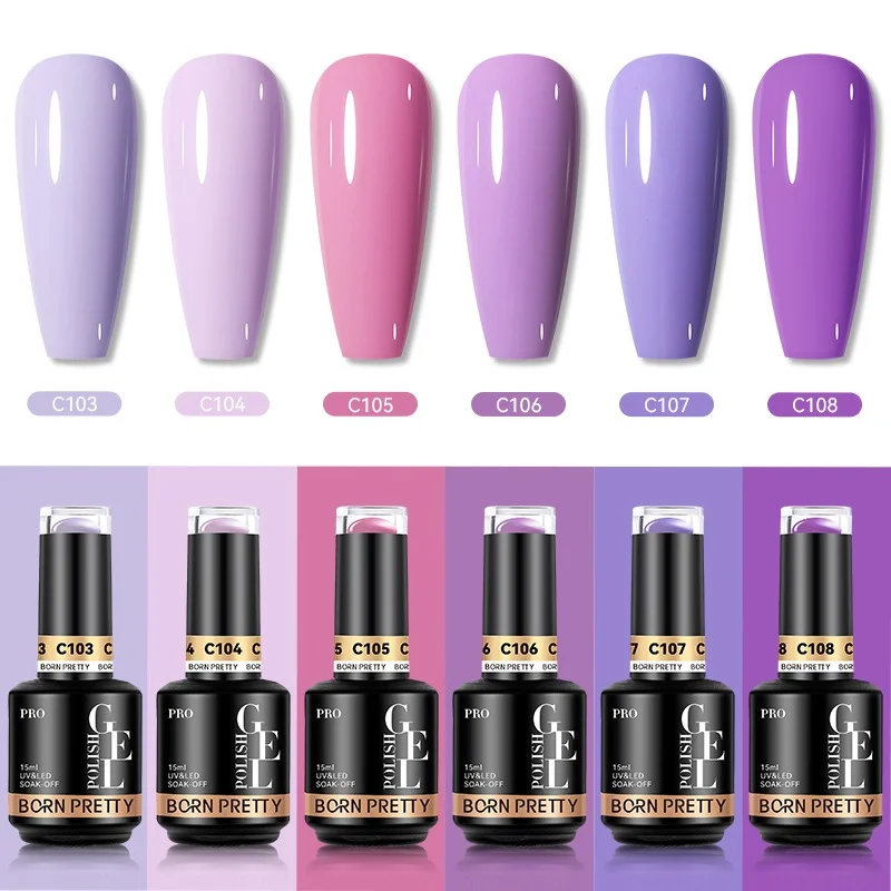 Born Pretty Pro UV/LED HEMA FREE gél lakk szett 6x15ml - BC111