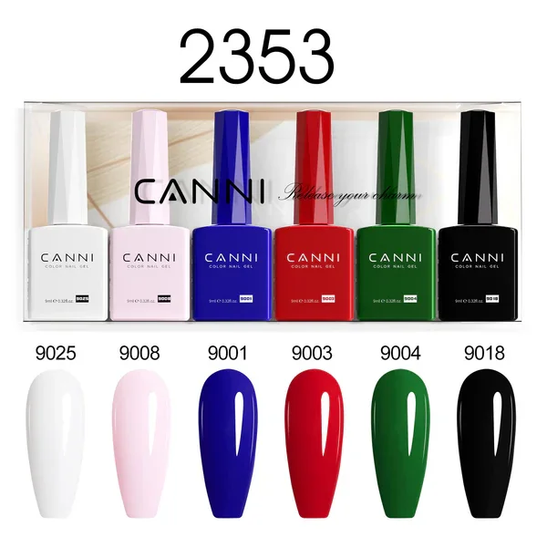 CANNI HEMA FREE UV/LED gél lakk szett 6x9ml - 2353