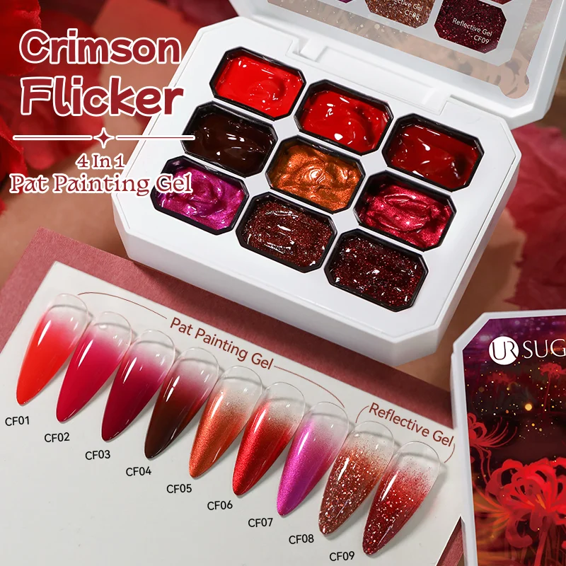 BORN PRETTY 4in1 festőzselé paletta - No.L08 - Crimson Flicker