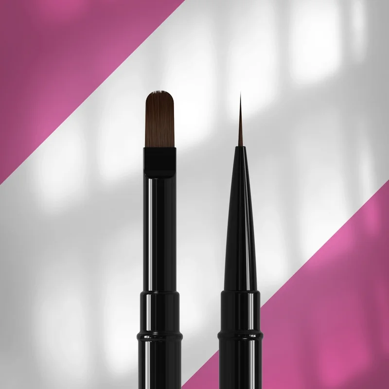 STALEKS PRO EXPERT Kétvégű ecset / 10mm nullás + 11mm ovális zselés