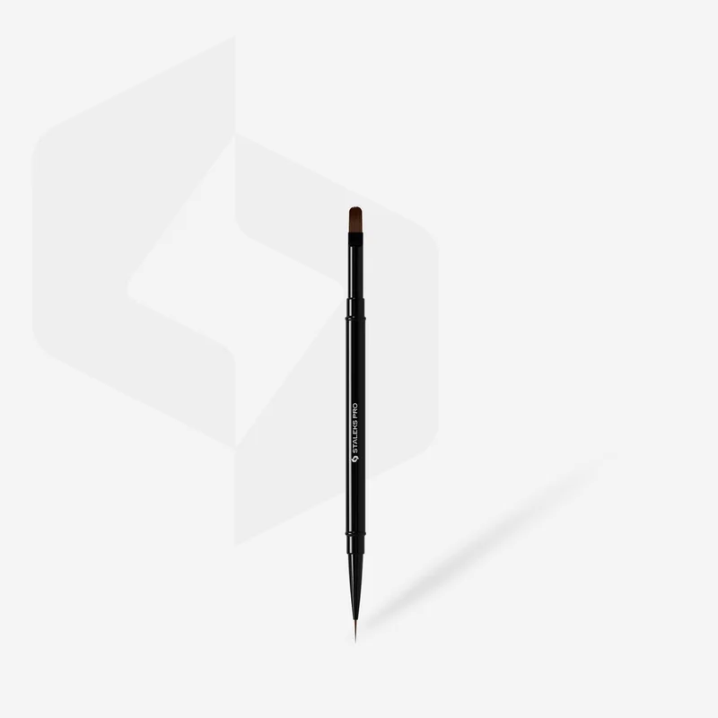 STALEKS PRO EXPERT Kétvégű ecset / 10mm nullás + 11mm ovális zselés
