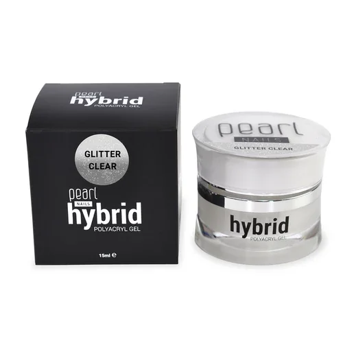 Pearl Nails Hybrid PolyAcryl Gel 15ml - Glitter Clear