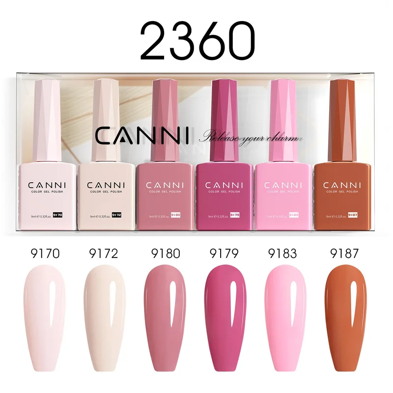 CANNI HEMA FREE UV/LED gél lakk szett 6x9ml - 2360
