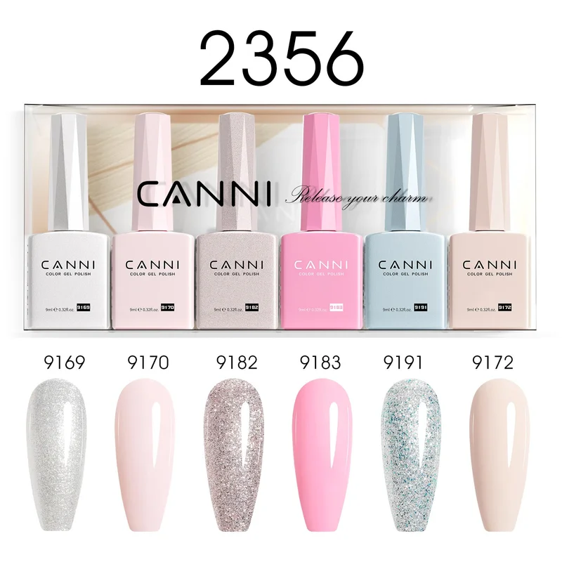 CANNI HEMA FREE UV/LED gél lakk szett 6x9ml - 2356