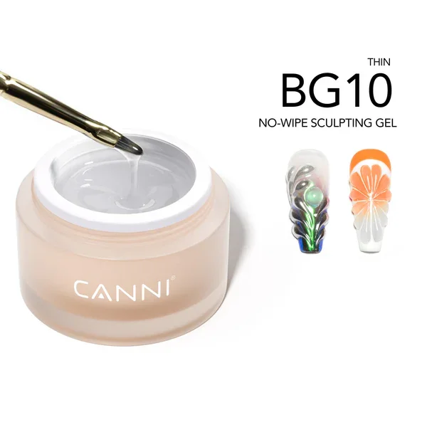 CANNI No-Wipe Sculpting Gel THIN 10g - BG10 Clear "lágy 2D zselé"