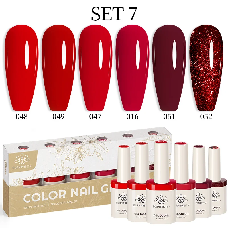 Born Pretty TERRA gél lakk szett 6x10ml - No.07 - Hema-Free