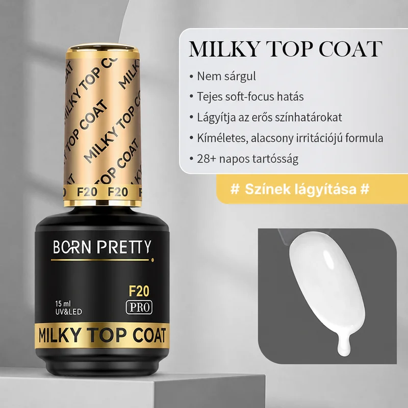 Born Pretty PRO - F20 - Milky Top Coat 