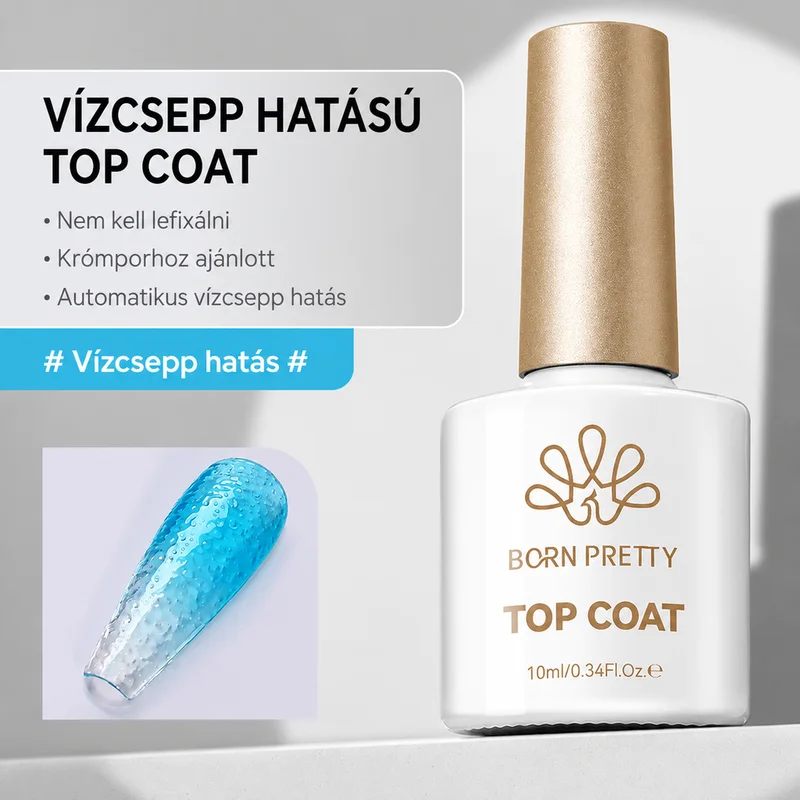 Born Pretty Water Ripple Top Coat - 10 ml - Vízhullám hatású fényzselé 