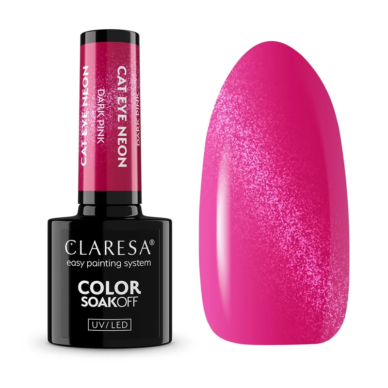 CLARESA UV/LED gél lakk 5g - CAT EYE Neon Dark Pink