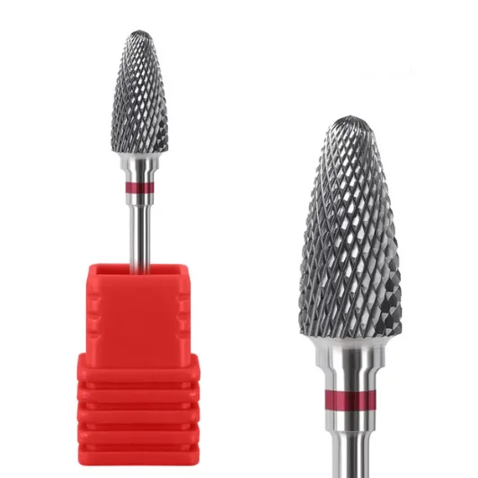 Karbid csiszolófej - Láng - Finom (piros)