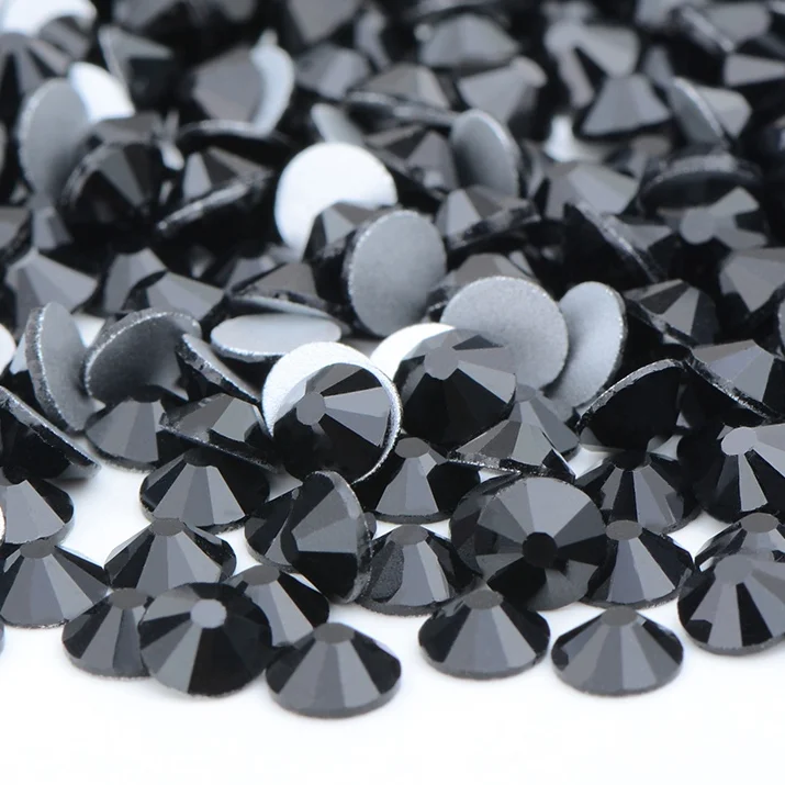 Körömdíszítő strasszkövek 200 db - Fekete ss3