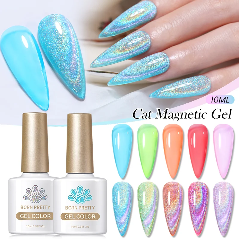 Born Pretty Rainbow Cat Eye UV/LED effekt gél lakk - 10ml