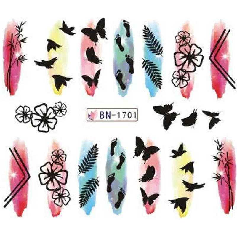 Köröm matrica No.1701 Nyári, színes háttérrel -80